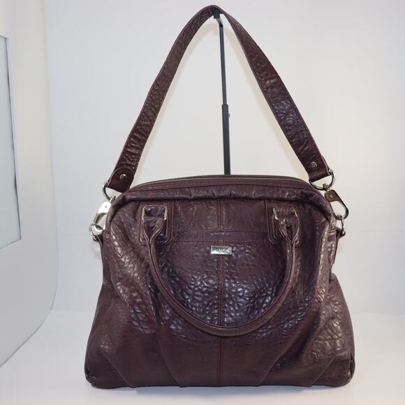 Jewell by Thirty-One Plum Pebbled Shoulder Bag - Picture 1 of 8